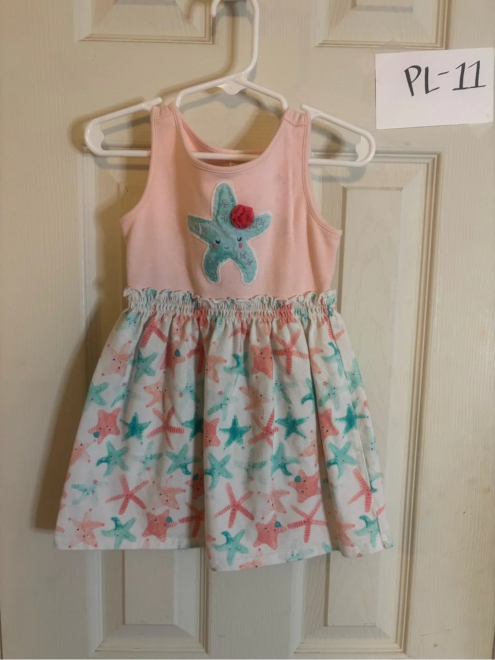 Gymboree Pink Tank Dress with Mint & Coral Starfish